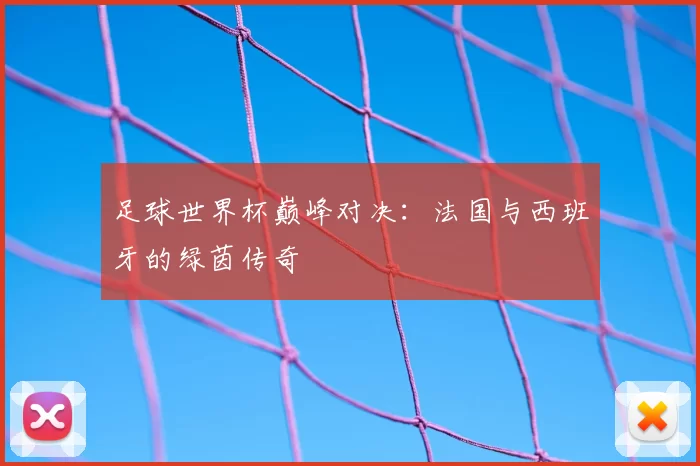 足球世界杯巅峰对决：法国与西班牙的绿茵传奇