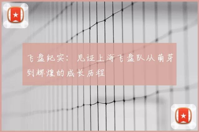 飞盘纪实：见证上海飞盘队从萌芽到辉煌的成长历程