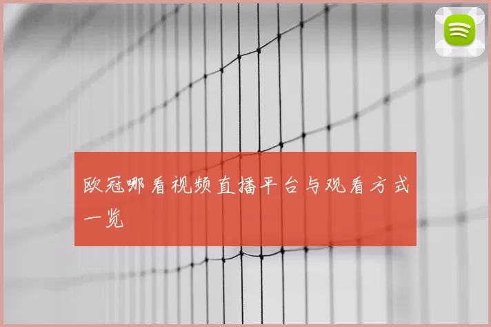 欧冠哪看视频直播平台与观看方式一览